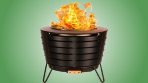TIKI Patio Fire Pit - Smokeless Wood Burning Outdoor Fire Pit for Cozy Gatherings