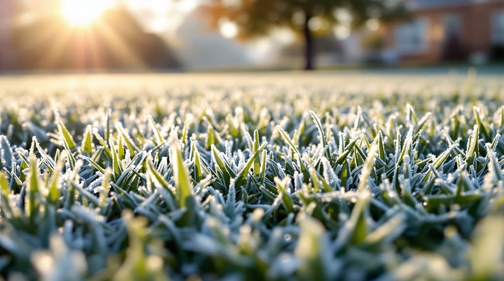 avoid walking on frosted grass