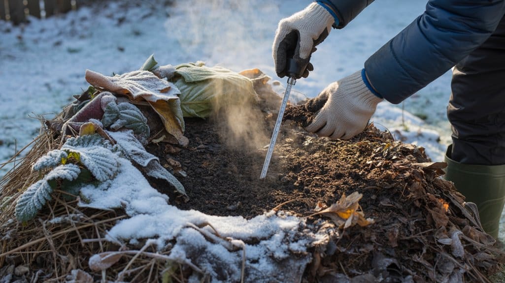 decomposition slows but continues