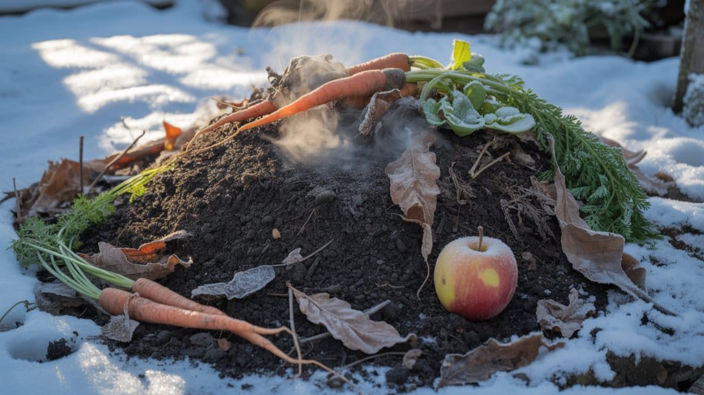 decomposition slows microbes persist