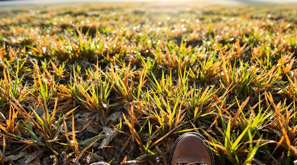 dormant turf shows uniform color