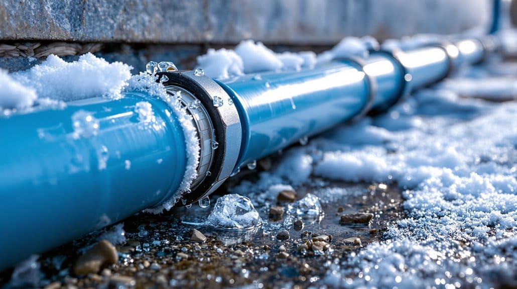 inspect exposed pipes for damage