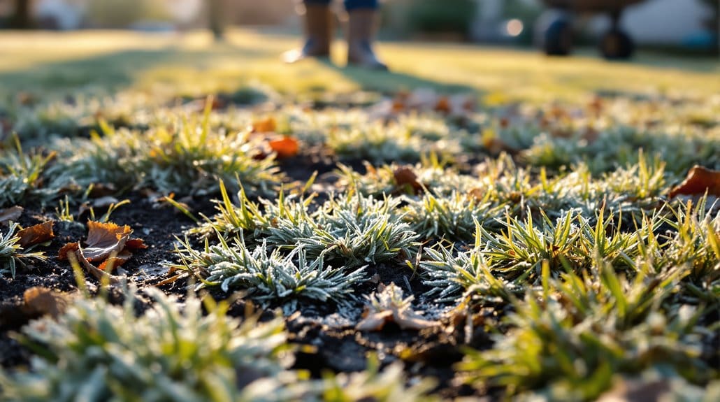 repair bare winter lawn patches