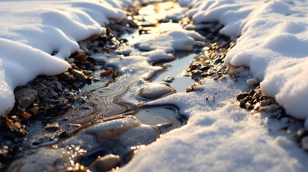 snowmelt reveals natural flowpaths