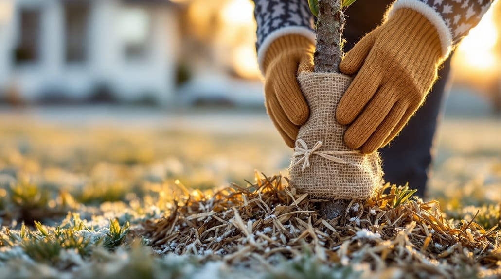 water mulch wrap protect