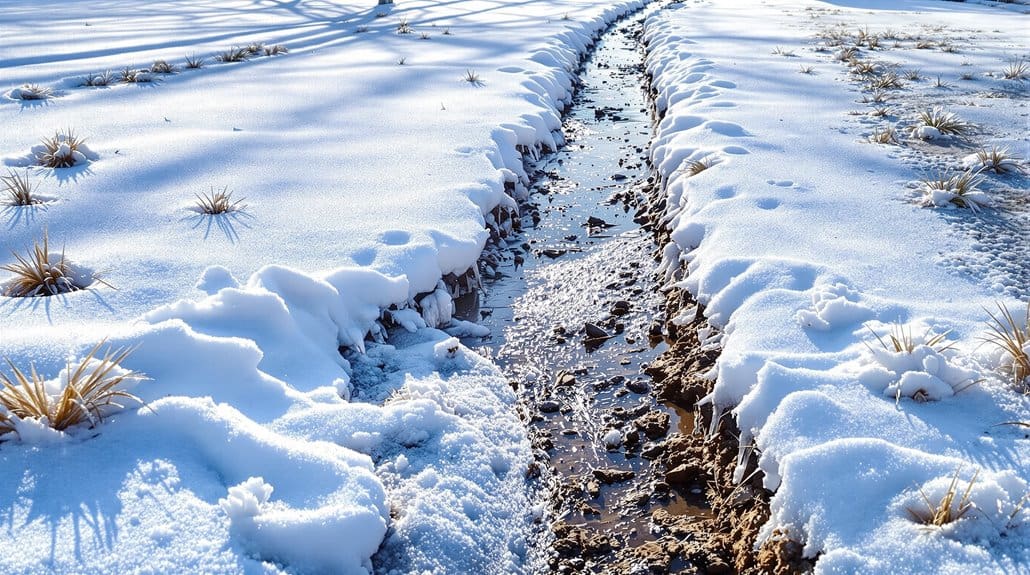 winter reveals drainage paths winter reveals drainage paths