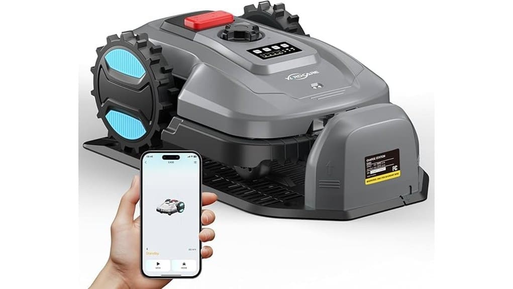 app controlled robotic lawnmower review