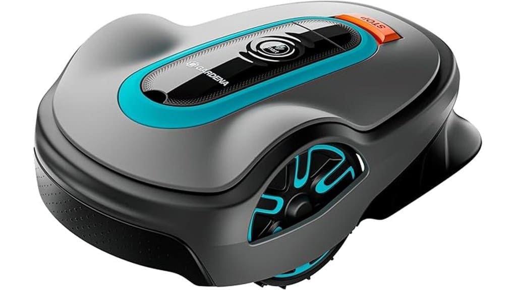 quiet efficient robotic lawnmower