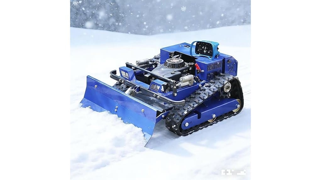 remote control mower with plow